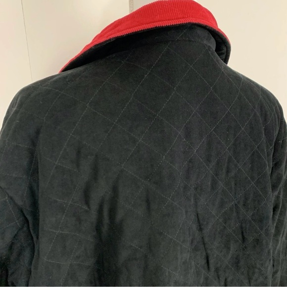 Denim & Co Women Plus Size 2X Chore Barn Coat Reversible Corduroy Velvet Quilted - Picture 9 of 14